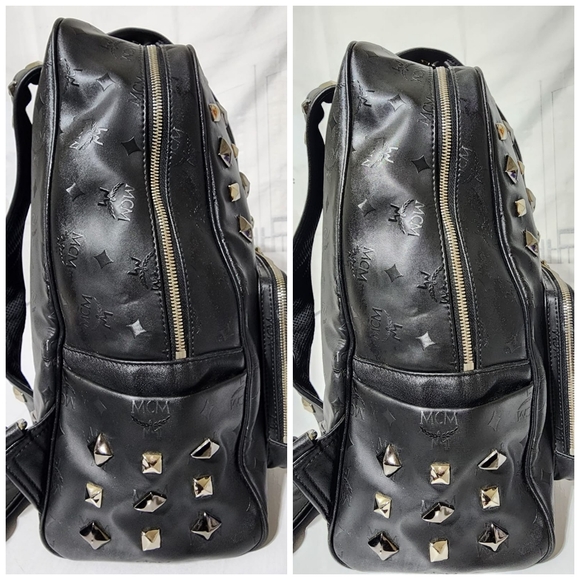 MCM Honshu Tantris Studded Backpack Black - Picture 12 of 16